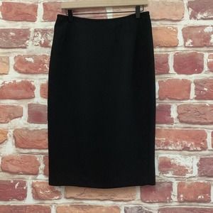 Kasper Skirt Women's Size 4 Plain Black Lined Flat Front Career Work Zip Up